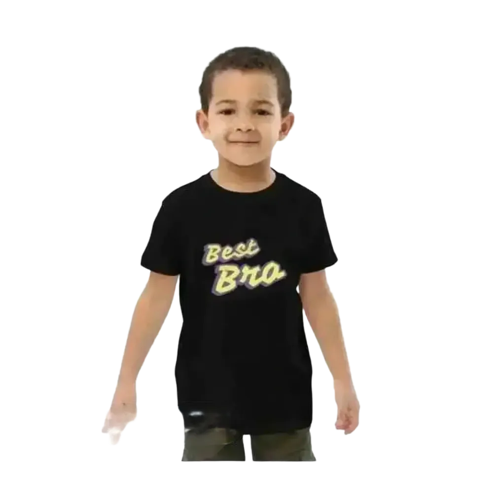 Kinder-Rundhalsshirt mit Kurzarm und buntem Grafikmotiv für Jungen, erhältlich für Altersgruppen 3 bis 14 Jahre.
