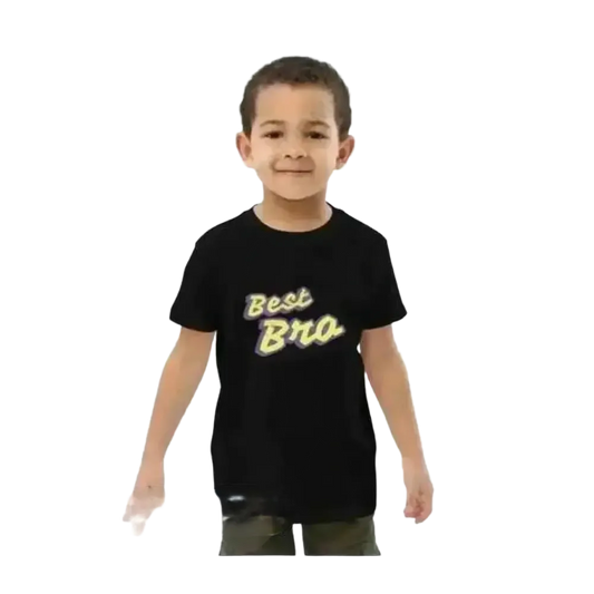 Kinder-Rundhalsshirt mit Kurzarm und buntem Grafikmotiv für Jungen, erhältlich für Altersgruppen 3 bis 14 Jahre.