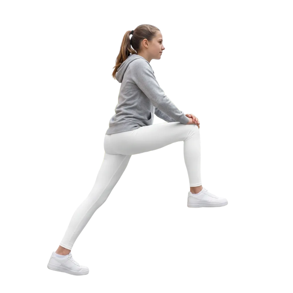 Kinder Sport-Leggings mit UV-Schutz in 134-170 cm, personalisierbar, weiche Baumwolle, perfekt für aktive Kinder.
