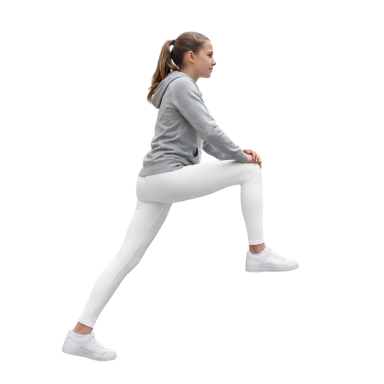 Kinder Sport-Leggings mit UV-Schutz in 134-170 cm, personalisierbar, weiche Baumwolle, perfekt für aktive Kinder.