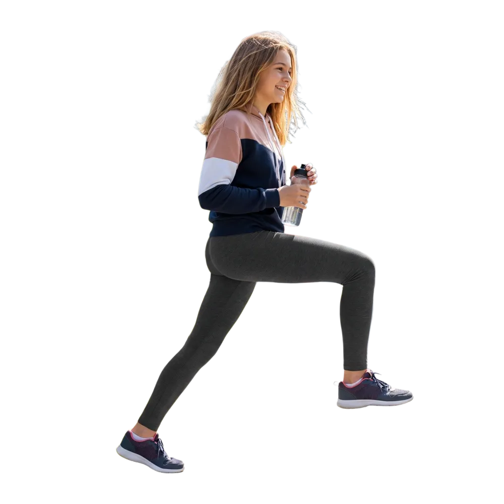 Generiertes Lifestyle-Bild für Kinder Sport-Leggings mit UV-Schutz, Stretch, 134-170 cm