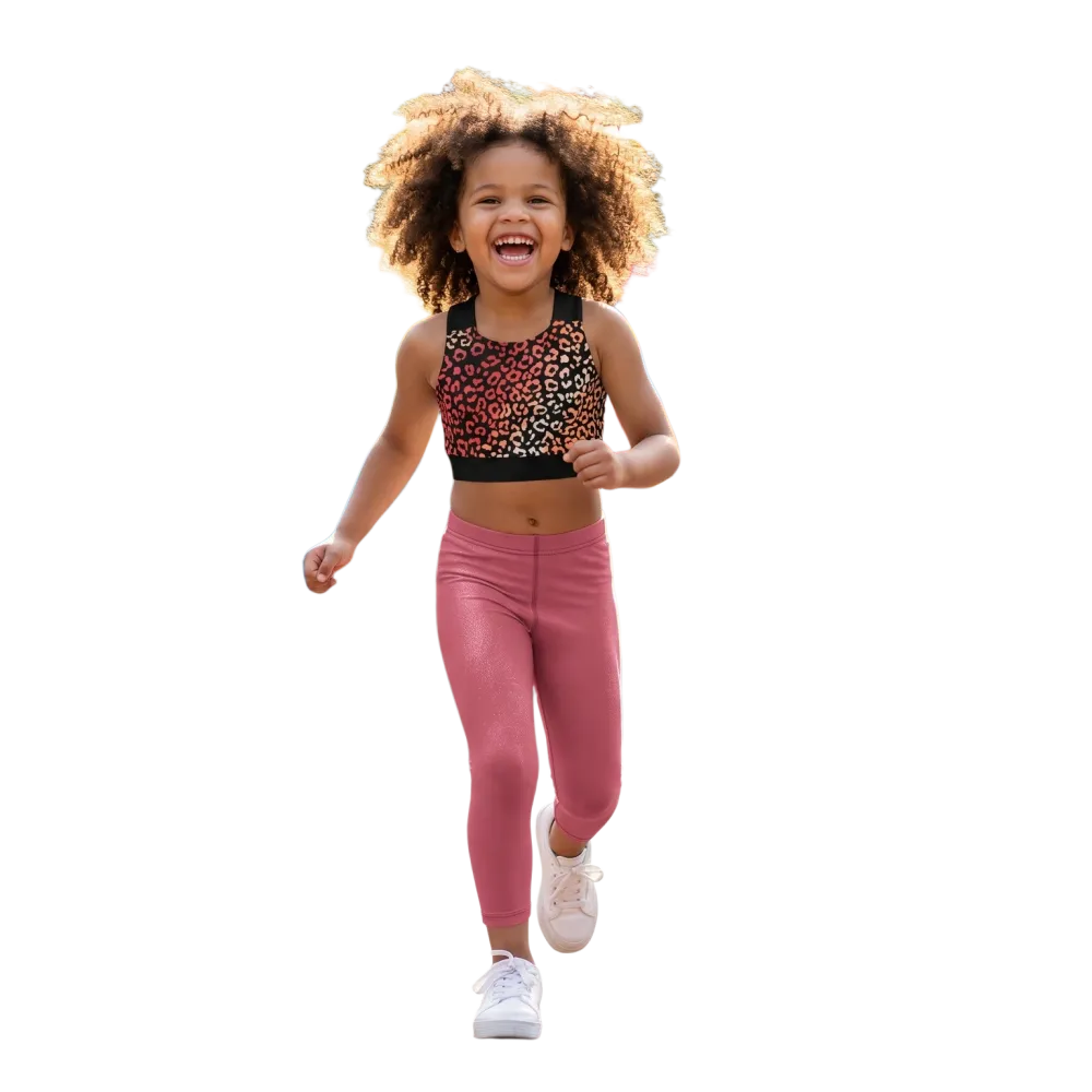 Kinder-Sportleggings mit UV-Schutz von BUYATHOME24, stretchig, in Größe 92-128 cm, kindgerechte, bequeme Sportbekleidung
