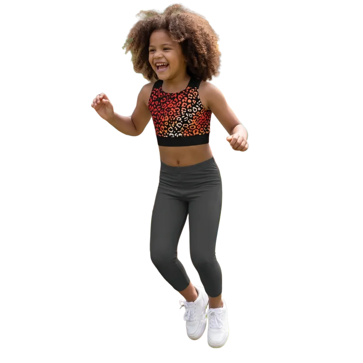 Kinder Sportleggings von BUYATHOME24 mit UV-Schutz, vier-wege-stretch, geeignet für 92-128 cm, bequeme und flexible Passform