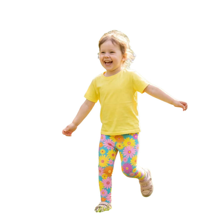 Kinder Sportleggings von BUYATHOME24, mit UV-Schutz und Stretch, in Größe 92-128 cm, bequem und ideal für aktive Kinder.