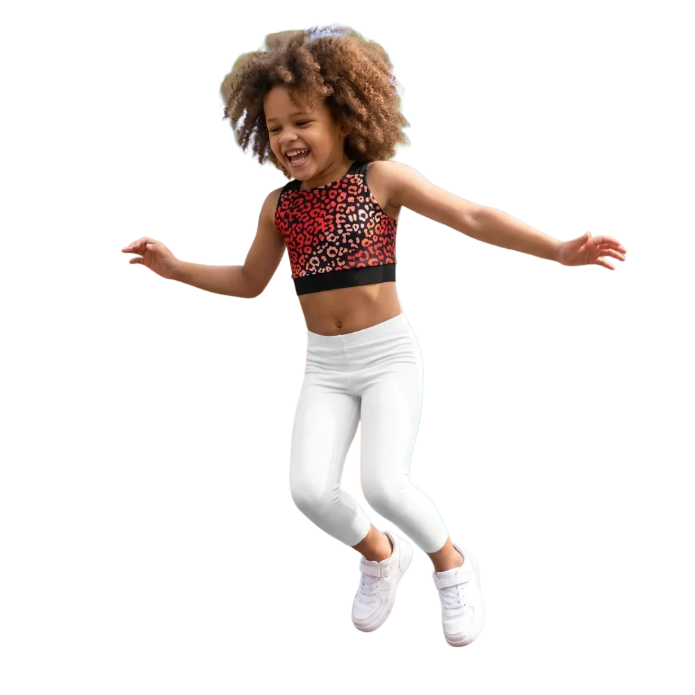 Generiertes Lifestyle-Bild für Kinder Sportleggings mit UV-Schutz, Stretch, 92-128 cm