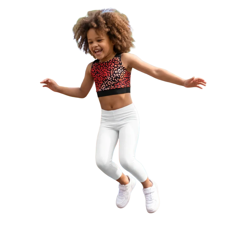 Generiertes Lifestyle-Bild für Kinder Sportleggings mit UV-Schutz, Stretch, 92-128 cm