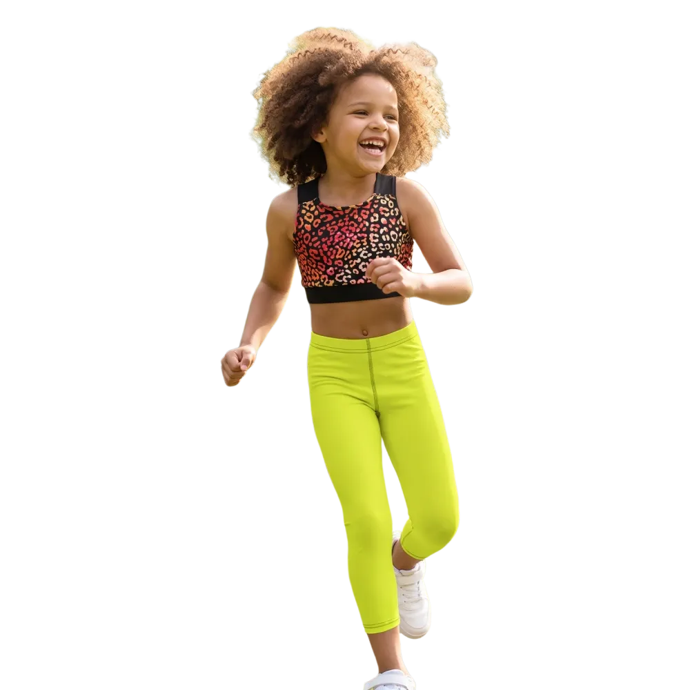 Kinder Sportleggings von BUYATHOME24 mit UV-Schutz, elastisch, in Größe 92-128 cm, weich und bequem für aktive Kinder.