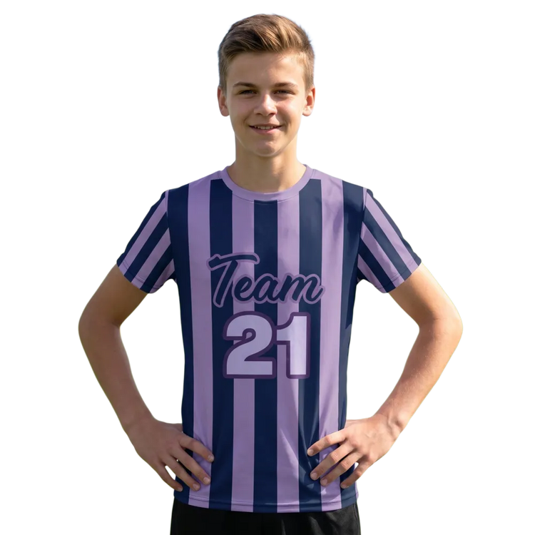 Unisex Kinder-Sportshirt von BUYATHOME24, atmungsaktiv und schnelltrocknend, in den Größen 134-170 cm, ideal für Fußball.