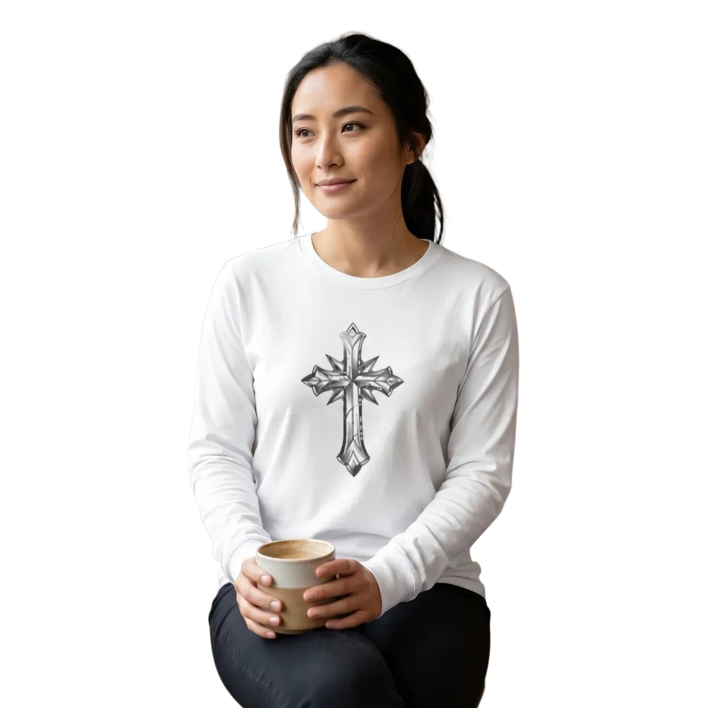 Unisex Sweatshirt mit Kreuzmotiv, langärmlig, bedruckbar, in verschiedenen Größen S-4XL, von BUYATHOME24