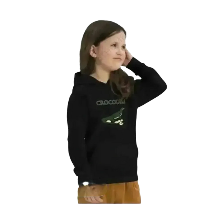 Unisex Kinder Hoodie mit Krokodil-Motiv aus Baumwolle, Doppellagig, für Mädchen und Jungen, 4-12 Jahre, von BUYATHOME24
