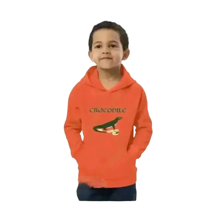 Unisex Kinder Hoodie mit Krokodil-Print aus Baumwolle für Jungen, Größe 4-12 Jahre, bequemer Grafik Kapuzenpullover von BUYATHOME24.
