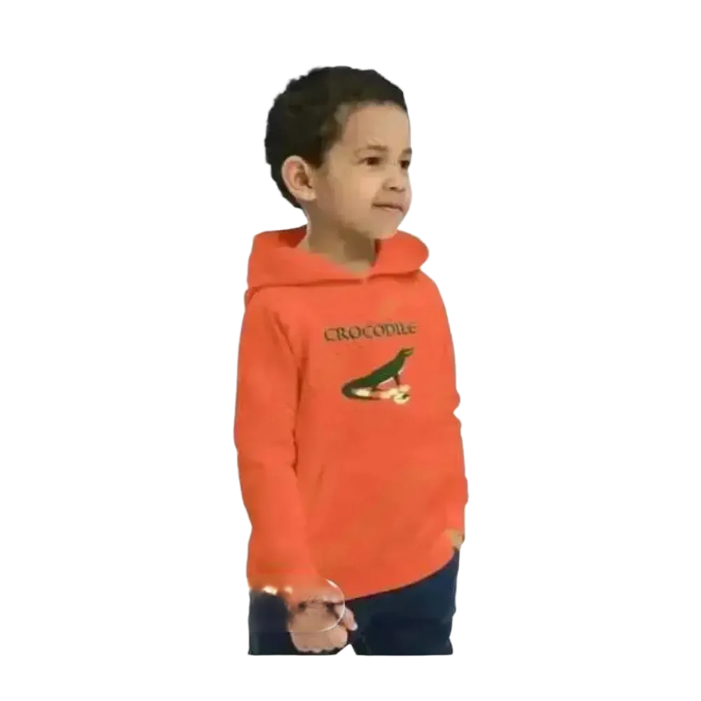 Jungen-Kapuzenpullover aus Baumwolle mit Krokodil-Print, Unisex Hoodie für Kinder 4-12 Jahre, bequemer Kinderhoodie von BUYATHOME24.
