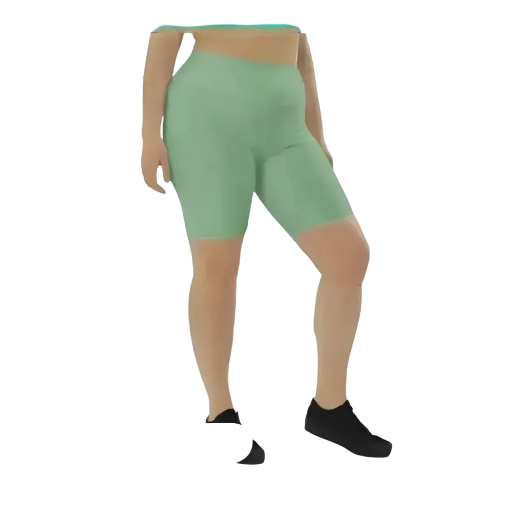 Lange Damen Fahrradhosen Shorts von BUYATHOME24, hohe Taille, mit Handytasche, in verschiedenen Größen, bequeme Fitnessbekleidung