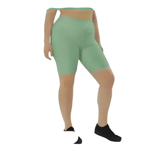 Lange Damen Fahrradhosen Shorts von BUYATHOME24, hohe Taille, mit Handytasche, in verschiedenen Größen, bequeme Fitnessbekleidung