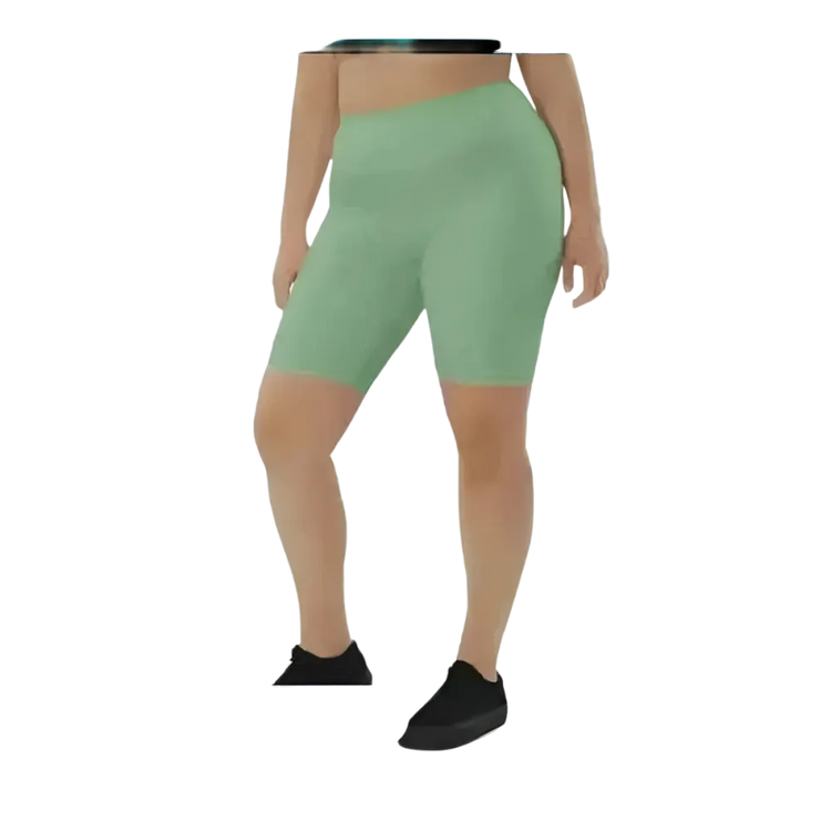 Lange Damen-Fahrradhosen Shorts von BUYATHOME24 in hoher Taille mit Handytasche, in XS bis 3XL, aus atmungsaktivem Material