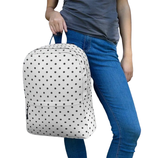 Wasserabweisender Damen-Laptop-Rucksack von BUYATHOME24 mit 15-Zoll-Fach, Maße 42x31x10 cm, Textildruck, modernes Design