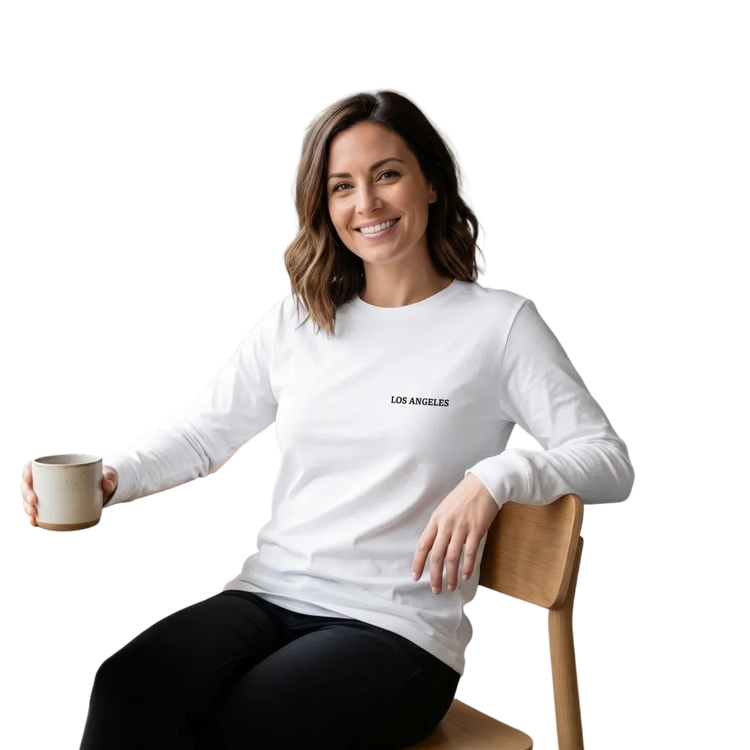 Unisex Los Angeles Sweatshirt aus 100% Baumwolle mit Rundhalsausschnitt, in XS bis 2XL, bequemes Langarmshirt von BUYATHOME24