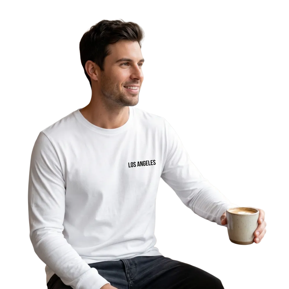 Unisex Los Angeles Print Sweatshirt von BUYATHOME24, langärmelig, für Herren und Damen, in XS bis 2XL, mit Stadtmuster.