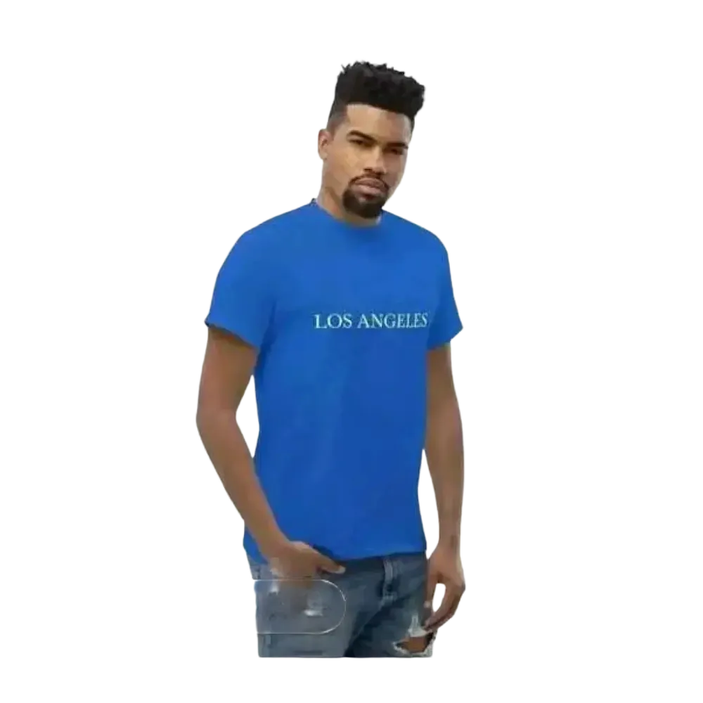 Grafik Unisex T-Shirt aus Baumwolle in S-5XL, mit LA-Design, kurzärmelig, bequemes Herren-Shirt von BUYATHOME24