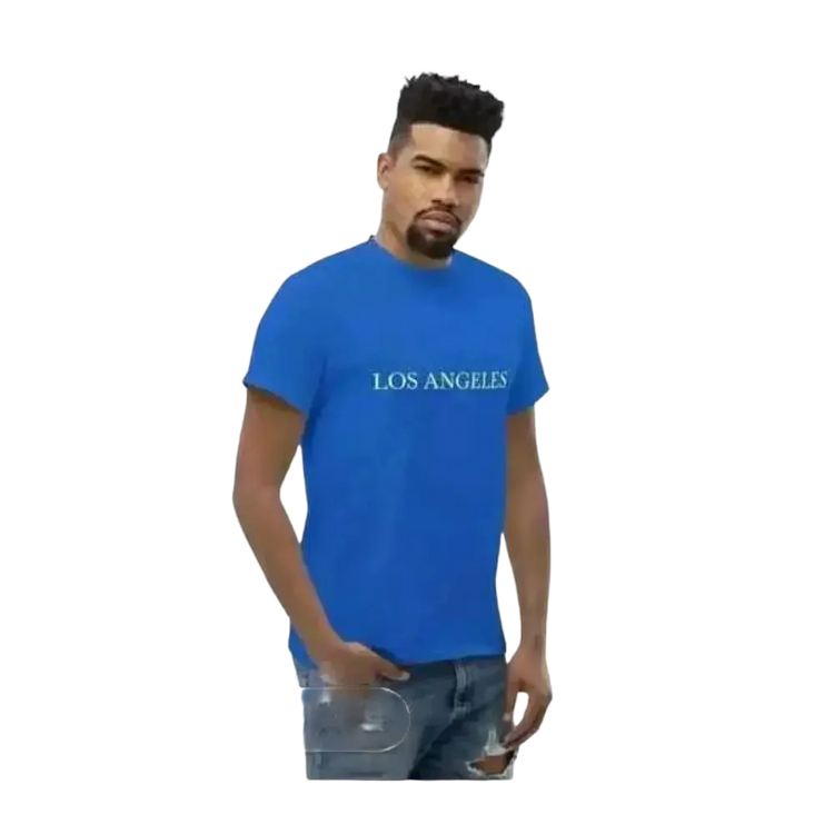 Grafik Unisex T-Shirt aus Baumwolle in S-5XL, mit LA-Design, kurzärmelig, bequemes Herren-Shirt von BUYATHOME24