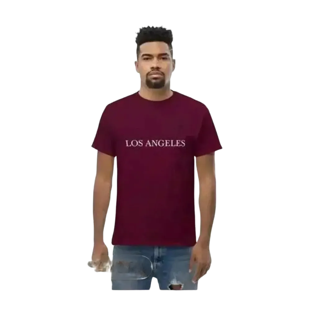 Rundes Herren T-Shirt aus Baumwolle in Kastanienbraun mit Grafik, Unisex-Design, verfügbar in S bis 5XL von BUYATHOME24.