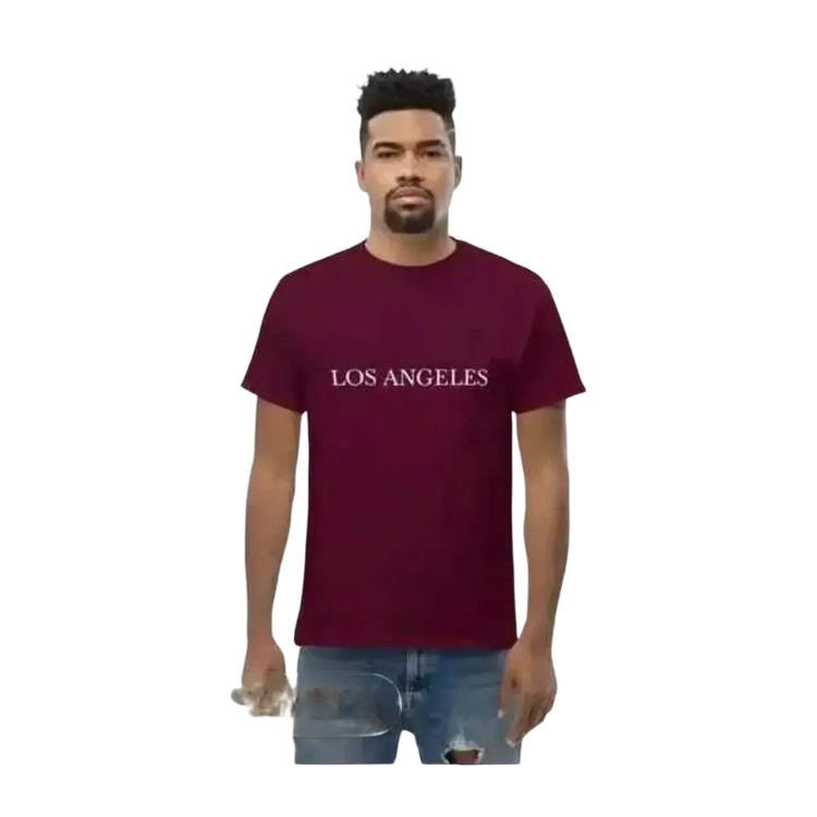 Rundes Herren T-Shirt aus Baumwolle in Kastanienbraun mit Grafik, Unisex-Design, verfügbar in S bis 5XL von BUYATHOME24.