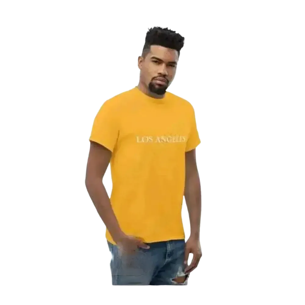 Grafik-Unisex-T-Shirt aus Baumwolle in S-5XL mit Los Angeles Design, kurze Ärmel, bequemes Herren-T-Shirt von BUYATHOME24