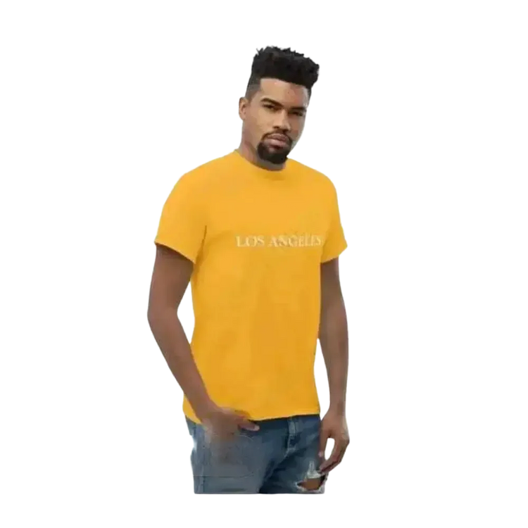 Grafik-Unisex-T-Shirt aus Baumwolle in S-5XL mit Los Angeles Design, kurze Ärmel, bequemes Herren-T-Shirt von BUYATHOME24