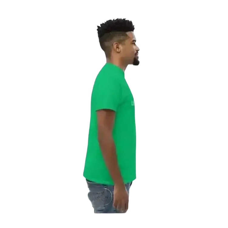 Unisex Baumwoll-T-Shirt mit L.A. Grafik, Kurzarm, in den Größen S bis 5XL, von BUYATHOME24, auf weißem Hintergrund.