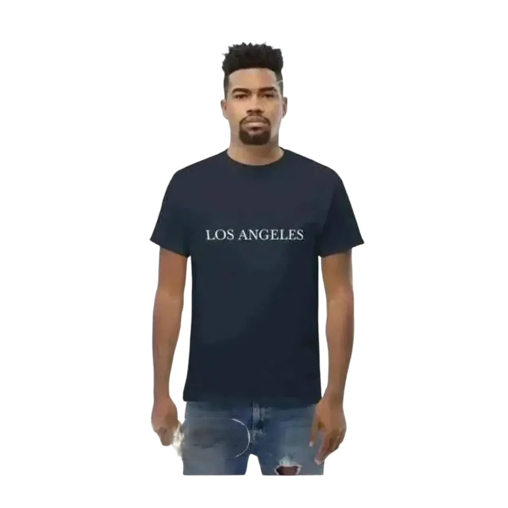 Graues Herren-T-Shirt aus Baumwolle mit Los Angeles Grafik, Unisex, kurzarm, in den Größen S bis 5XL.
