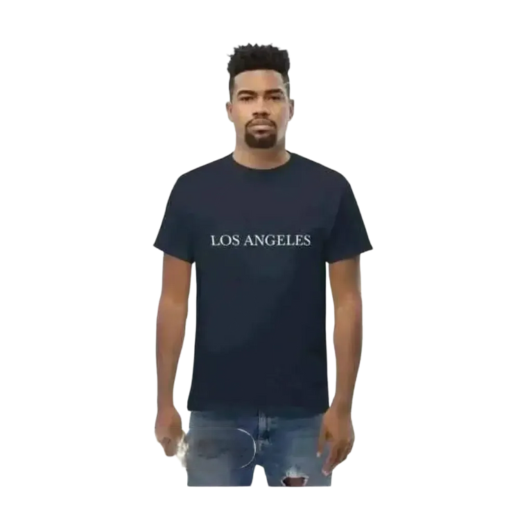 Graues Herren-T-Shirt aus Baumwolle mit Los Angeles Grafik, Unisex, kurzarm, in den Größen S bis 5XL.