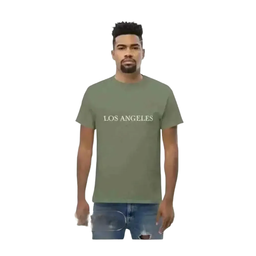 Graues Herren-Unisex T-Shirt mit Grafik, Baumwolle, Kurzarm, in Größe S-5XL, von BUYATHOME24, militärgrün, weiches Material