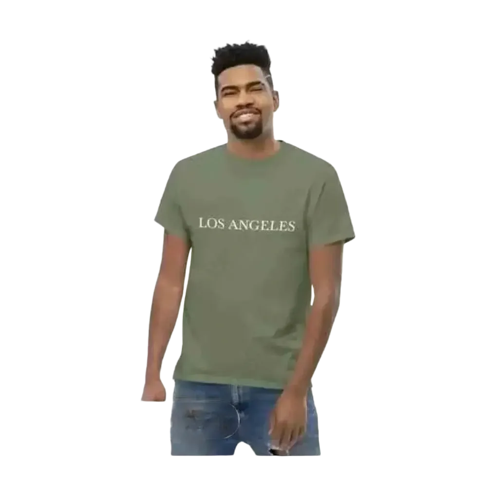 Unisex Baumwoll T-Shirt mit Los Angeles Grafik, Kurzarm, in S-5XL, bequemes Freizeitshirt von BUYATHOME24.