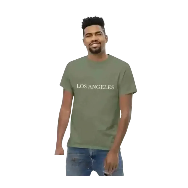 Unisex Baumwoll T-Shirt mit Los Angeles Grafik, Kurzarm, in S-5XL, bequemes Freizeitshirt von BUYATHOME24.