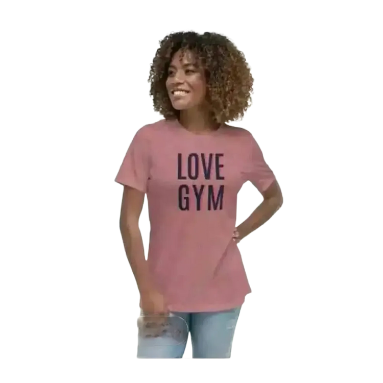 Damen Baumwoll-T-Shirt mit Love-Grafik, Rundhalsausschnitt, bequem, in S-3XL, elegantes Design, von BUYATHOME24