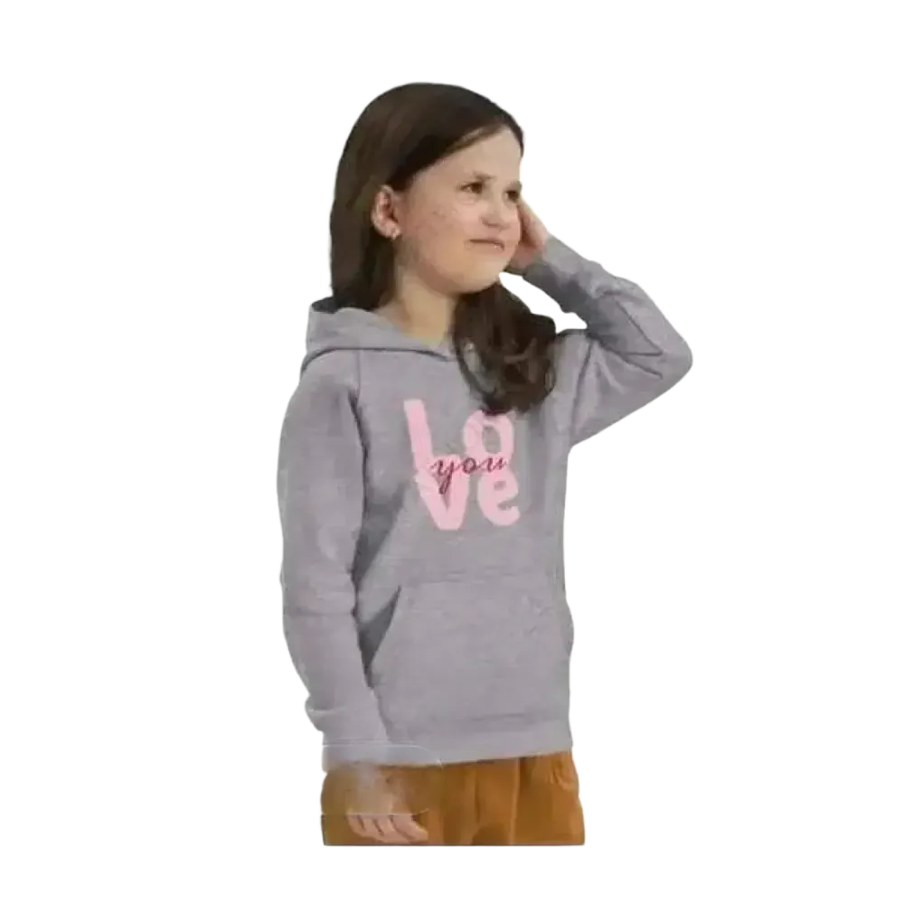 Grafik-Mädchen-Hoodie aus Baumwolle für Kinder von 4 bis 12 Jahre, personalisierbarer unisex Kapuzenpullover von BUYATHOME24