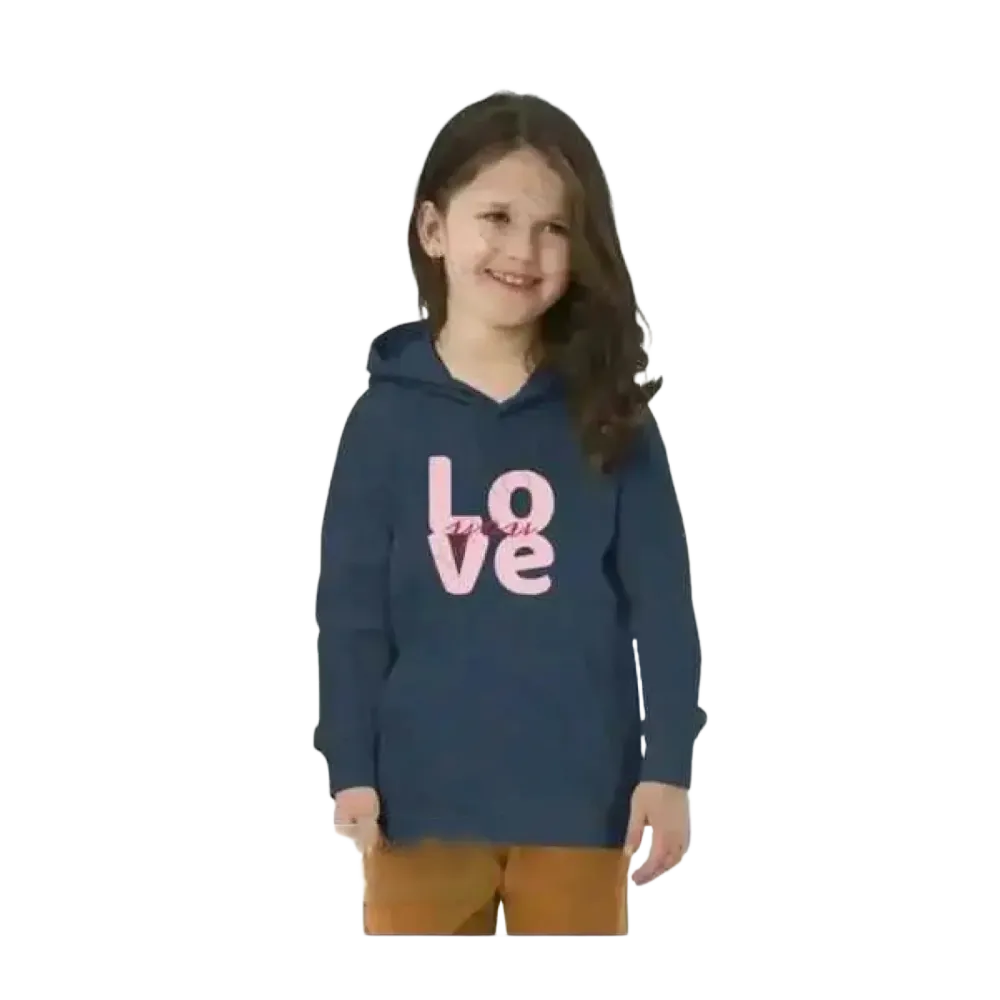 Mädchen-Hoodie aus Baumwolle, unisex Kapuzenpullover für Kinder von 4-12 Jahren, personalisierbar, mit Grafikdesign