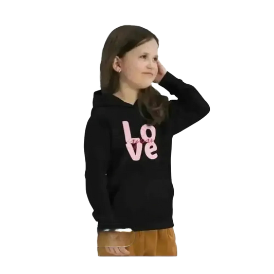 Grafik-Mädchen-Hoodie aus Baumwolle für Kinder von 4 bis 12 Jahre, personalisierbar, unisex Kapuzenpullover von BUYATHOME24