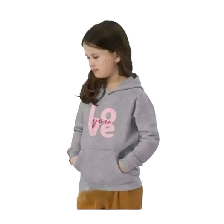 Grafik-Mädchen-Hoodie aus Baumwolle für Kinder von 4-12 Jahre, unisex, personalisierbar, mit Love-Kapuzenpullover von BUYATHOME24