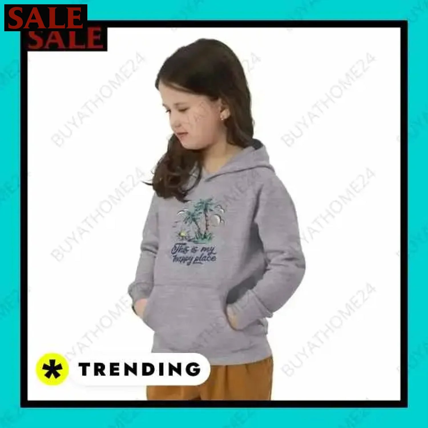 Mädchen Hoodie aus Baumwolle für Kinder von 4 bis 12 Jahren  Textildruck BUYATHOME24, T-Shirts BUYATHOME24, Hoodies BUYATHOME24,  Hosen BUYATHOME24, Jacken BUYATHOME24, Schuhe BUYATHOME24
