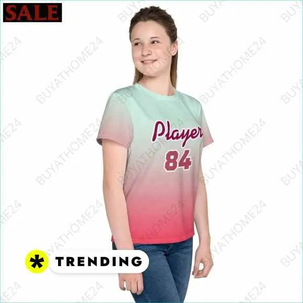 maedchen-sport-t-shirt-134-cm-170-buyathome24-textildruck-304 - BUYATHOME24®