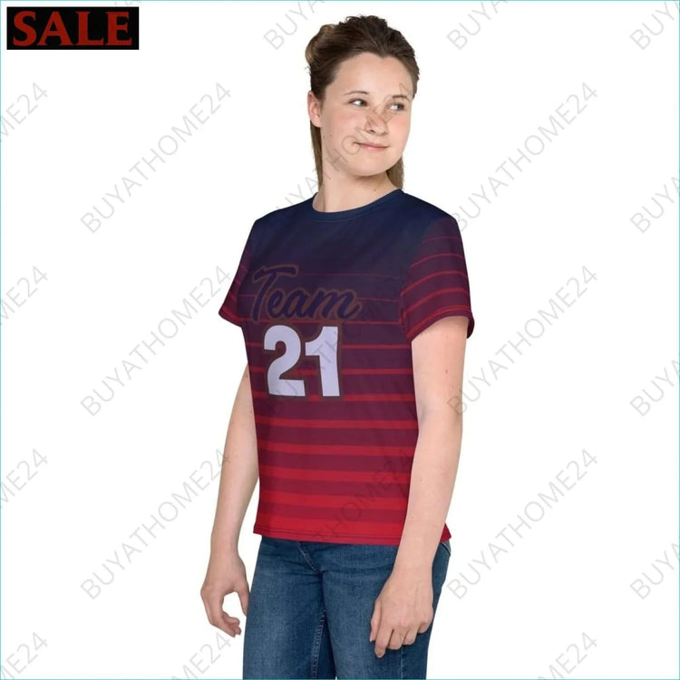 Mädchen Sport T-Shirt 134 cm - 170 cm - BUYATHOME24 - Textildruck - GERMANY - Kinder Sport T-Shirt, KINDERMODE & BABYS