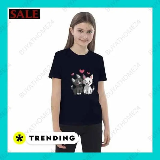 Grafik Rundhalsshirts I Kurzarm Kinder T-Shirt 3-14 Jahre – Modisch & Bequem von BUYATHOME24® BUYATHOME24®