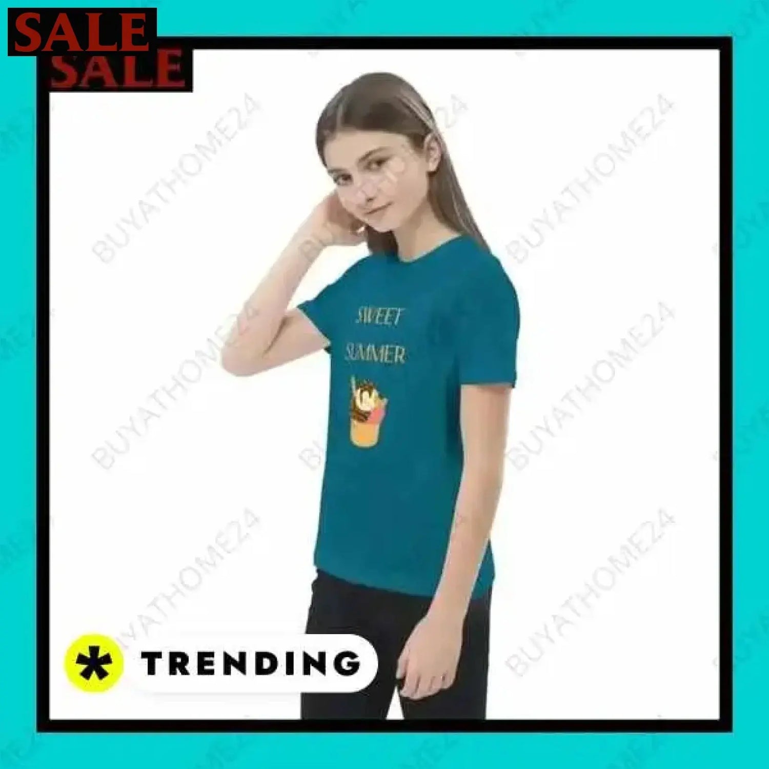 SALE % Rundhalsshirts I Kurzarm Grafik Unisex T-Shirt 3-14 Jahre BUYATHOME24®