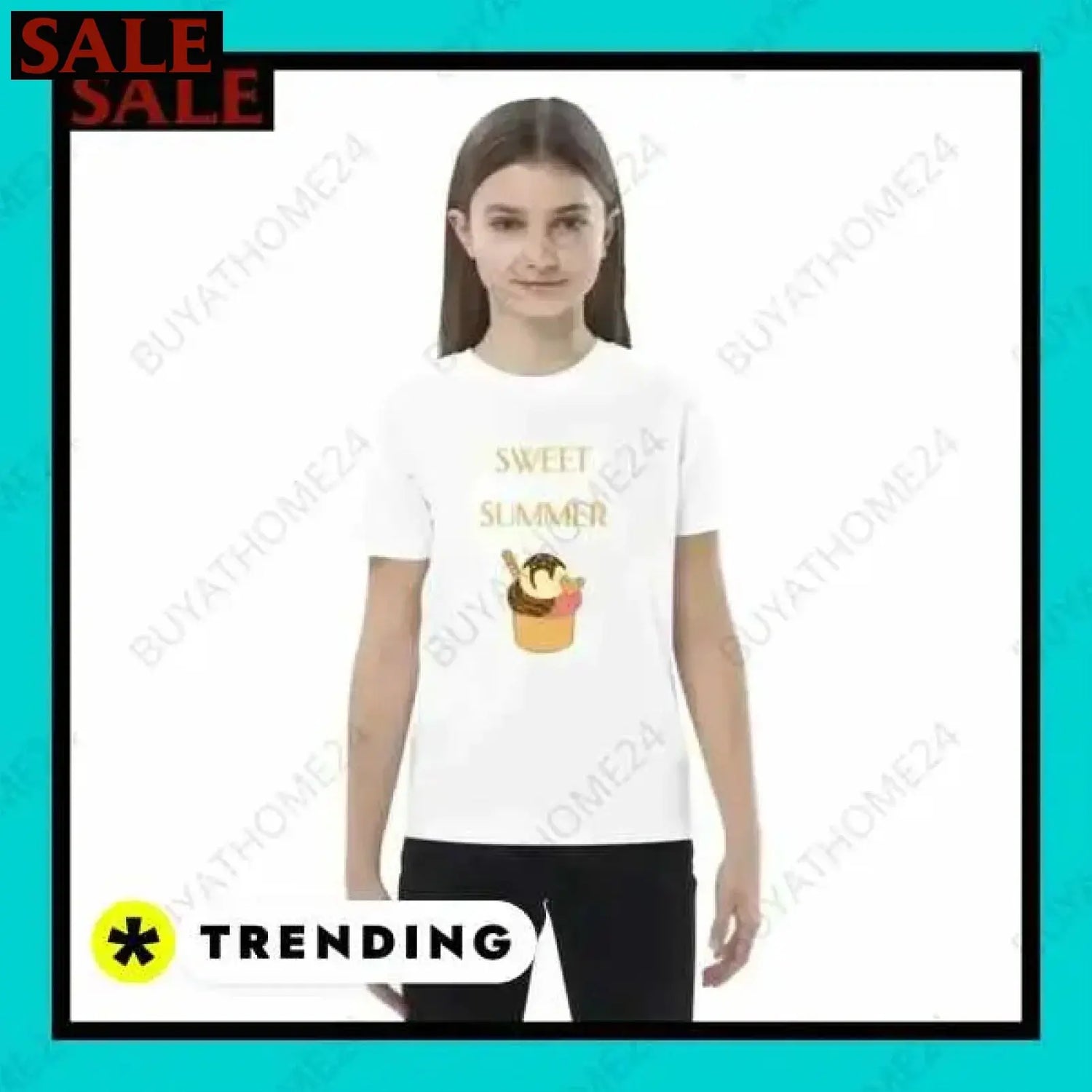 SALE % Rundhalsshirts I Kurzarm Grafik Unisex T-Shirt 3-14 Jahre BUYATHOME24®