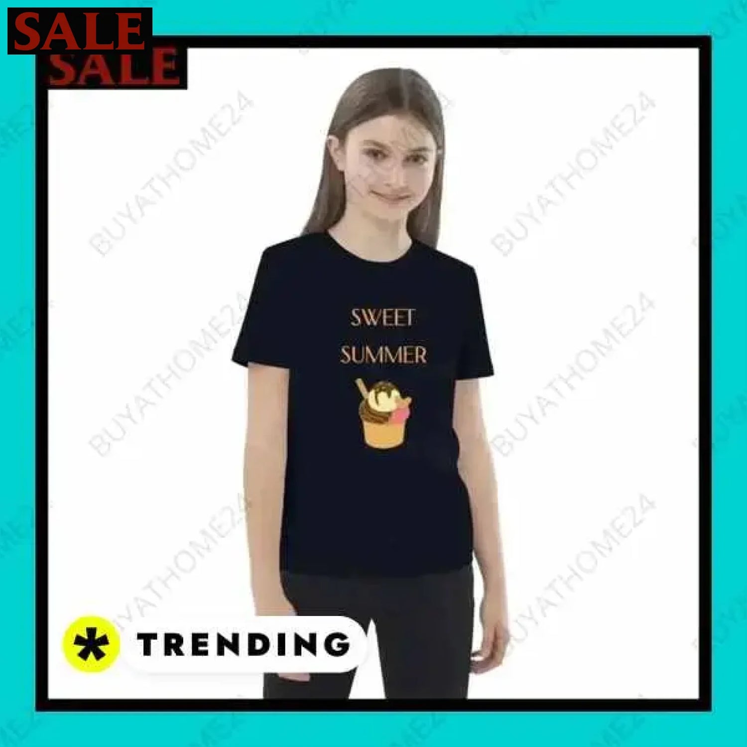 • Rundhalsshirts I Kurzarm Kinder T-Shirt 3-14 Jahre  Textildruck BUYATHOME24, T-Shirts BUYATHOME24, Hoodies BUYATHOME24,  Hosen BUYATHOME24, Jacken BUYATHOME24, Schuhe BUYATHOME24