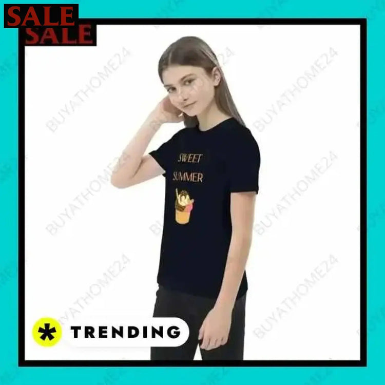 SALE % Rundhalsshirts I Kurzarm Grafik Unisex T-Shirt 3-14 Jahre BUYATHOME24®