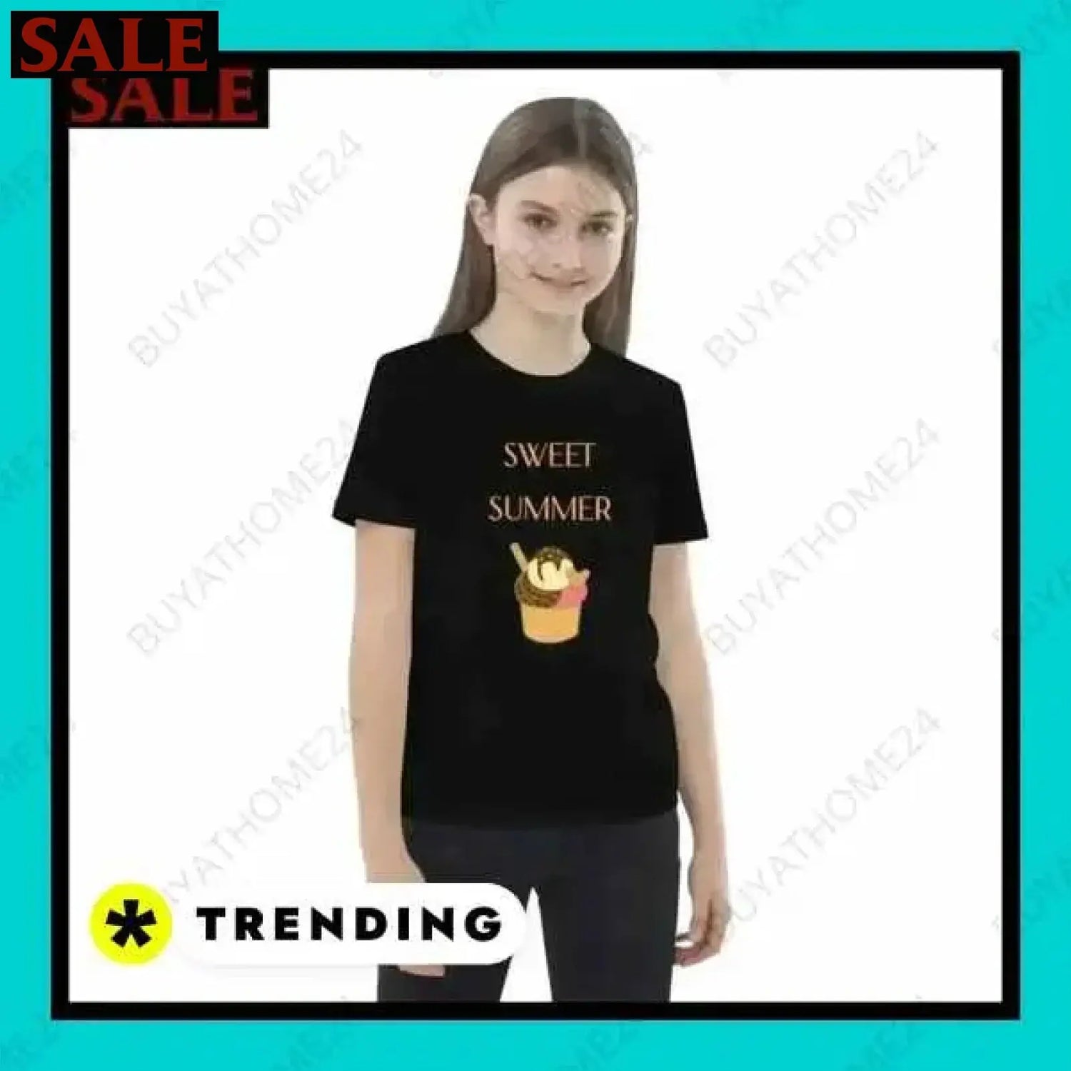 SALE % Rundhalsshirts I Kurzarm Grafik Unisex T-Shirt 3-14 Jahre BUYATHOME24®