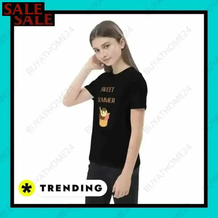 SALE % Rundhalsshirts I Kurzarm Grafik Unisex T-Shirt 3-14 Jahre BUYATHOME24®