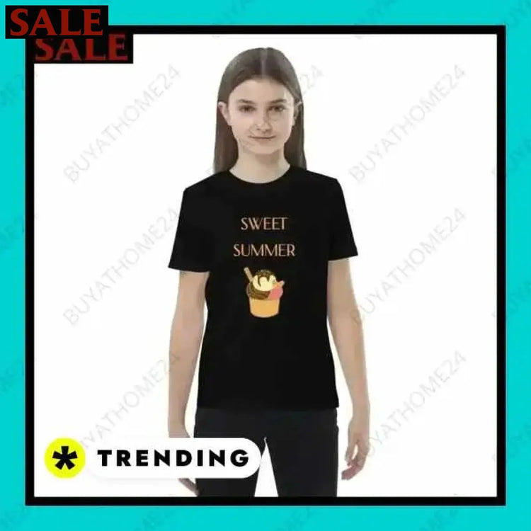 SALE % Rundhalsshirts I Kurzarm Grafik Unisex T-Shirt 3-14 Jahre BUYATHOME24®